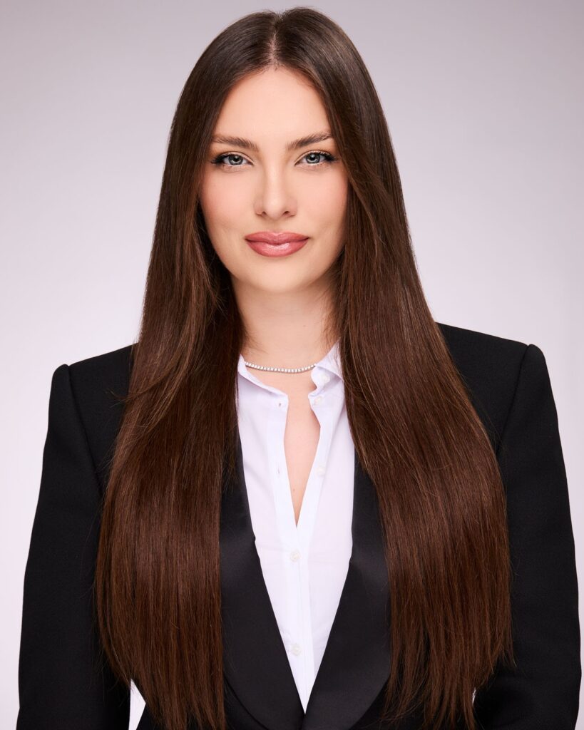 clean-light-gray-professional-headshot-of-a-woman-business-suit-Burbank-CA